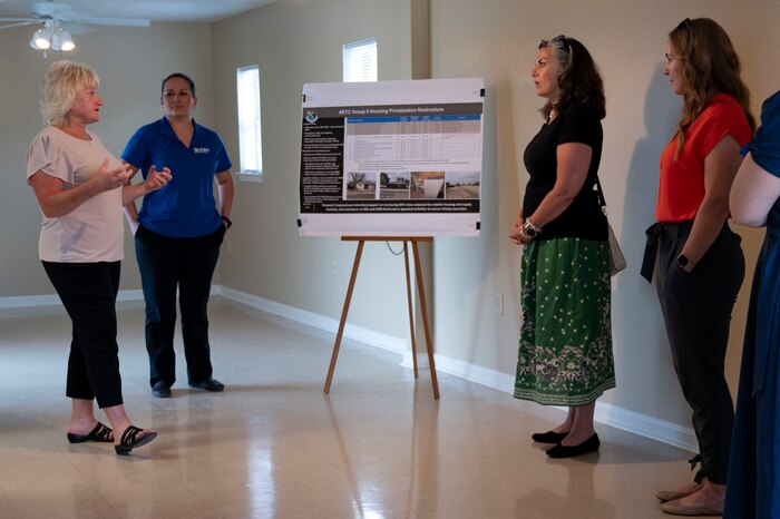 During their tour of Laughlin, participants had the opportunity to engage with a diverse group of personnel, including those from security forces, civil engineering, maintenance, pilot training, key spouses and more.
