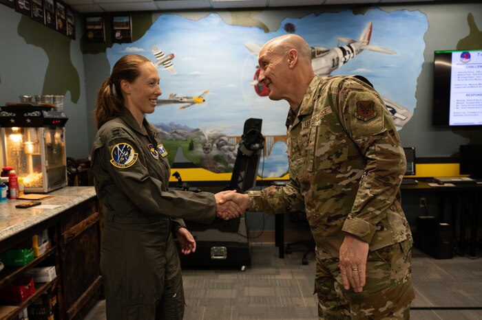 During their tour of Laughlin, participants had the opportunity to engage with a diverse group of personnel, including those from security forces, civil engineering, maintenance, pilot training, key spouses and more.