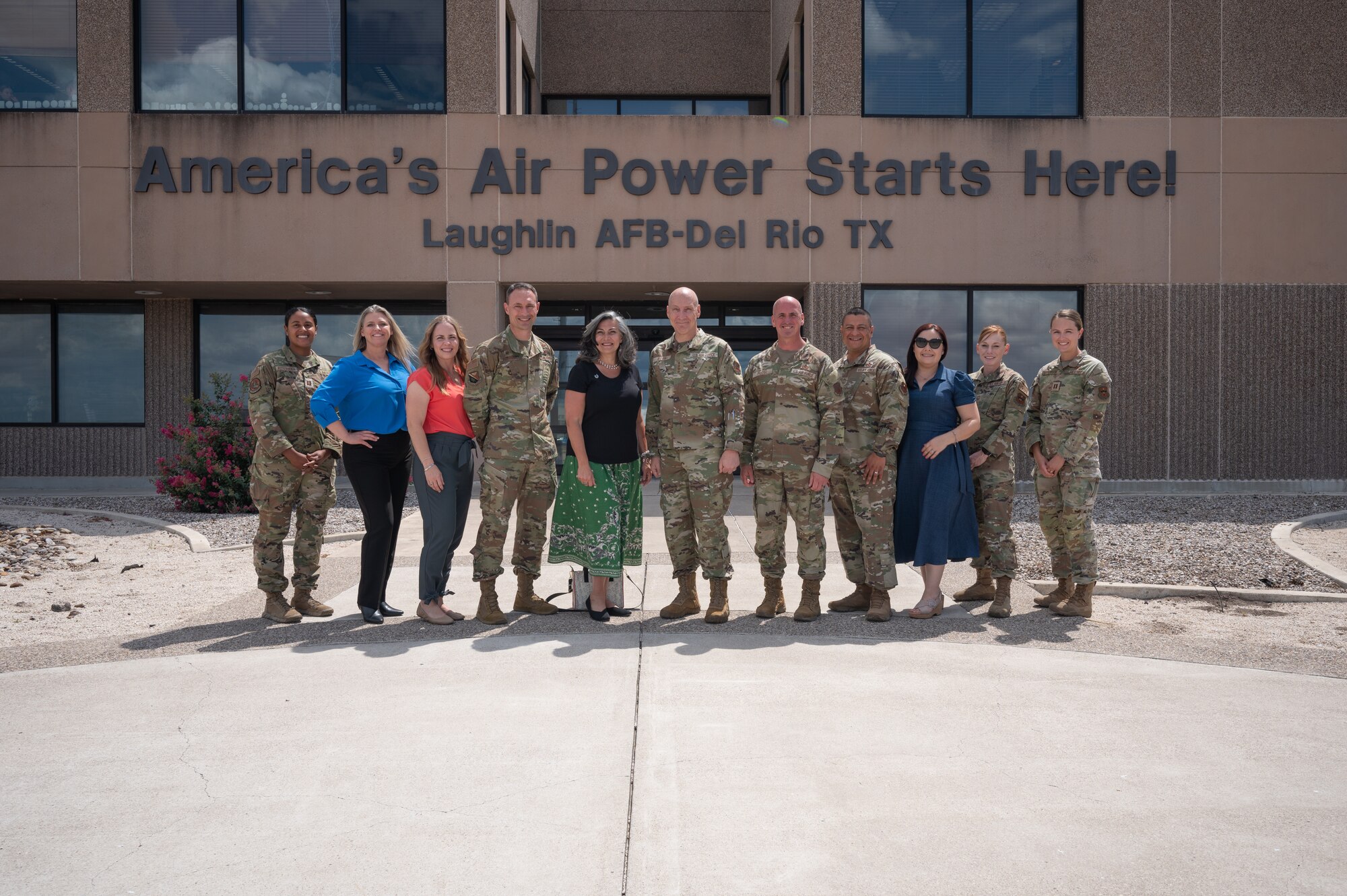 During their tour of Laughlin, participants had the opportunity to engage with a diverse group of personnel, including those from security forces, civil engineering, maintenance, pilot training, key spouses and more.