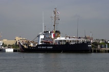 The Coast Guard Cutter Madronna (WLB 302) a seagoing buoy tender is moored at Base Charleston in 2001.   USCG photo by Telfair H. Brown, Sr.