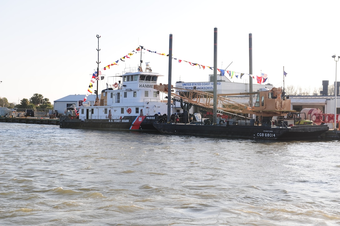 ATLANTIC BEACH, Fla. - The U.S. Coast Guard Cutter Hammer is at dress ship at its homeport at Sector Jacksonville in Atlantic Beach, Fla., Thursday, Nov. 29, 2012, 50 years after being placed in service.