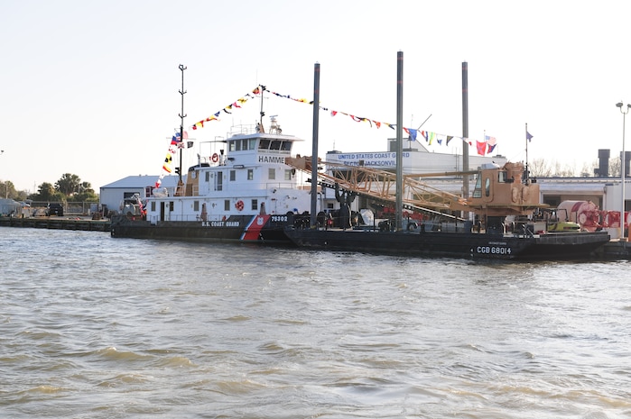 ATLANTIC BEACH, Fla. - The U.S. Coast Guard Cutter Hammer is at dress ship at its homeport at Sector Jacksonville in Atlantic Beach, Fla., Thursday, Nov. 29, 2012, 50 years after being placed in service.