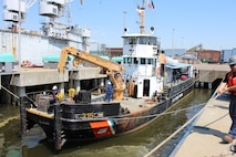 The Coast Guard Cutter Smilax (WLIC 315) arrived at the Coast Guard Yard in Baltimore, May 4, 2015