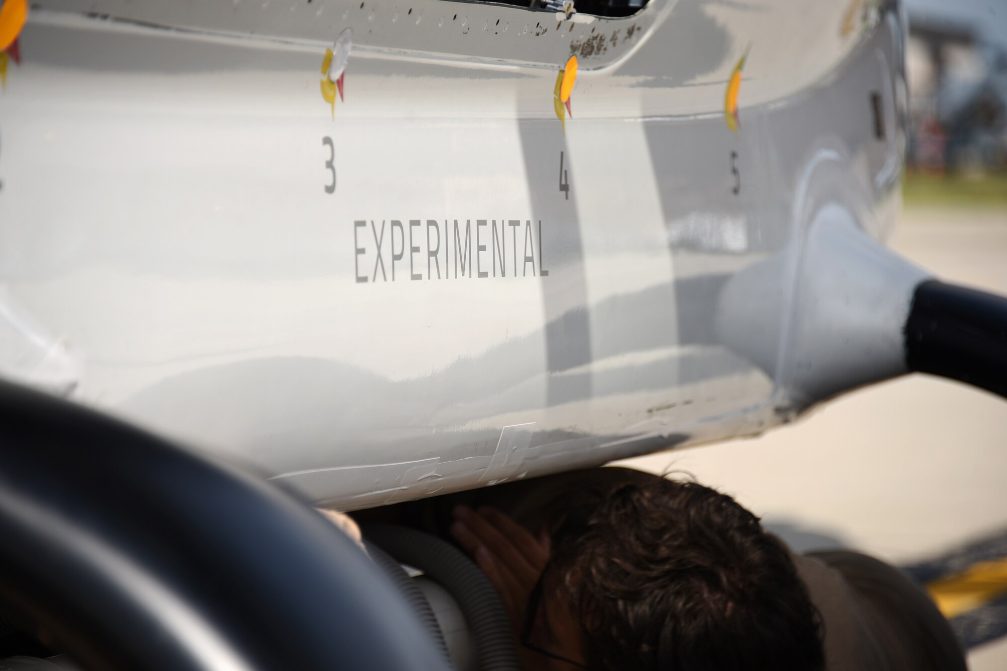 BETA Technologies prototype ALIA CTOL battery-powered fixed-wing aircraft charges at Joint Base McGuire-Dix-Lakehurst, NJ