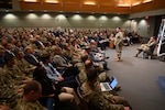 Chief of Space Operations Gen. Chance Saltzman hosts a Town Hall meeting in the Pentagon, Arlington, Va., May 23, 2023.