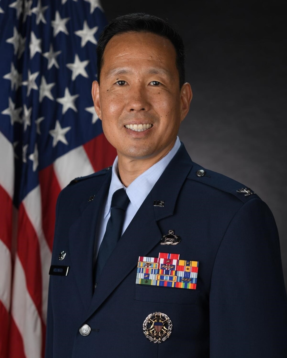 A photo depicting the current Mission Support Group commander.