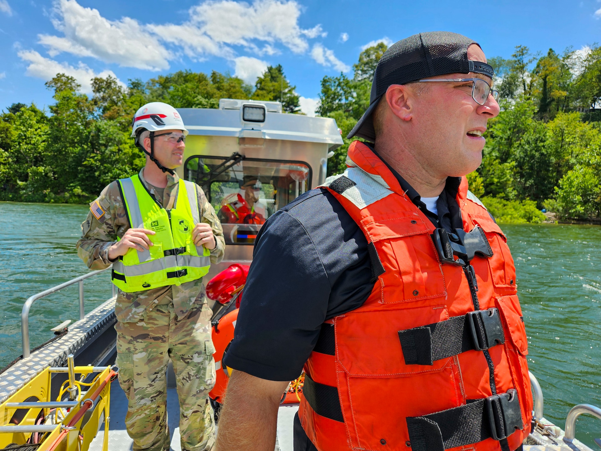 The U.S. Army Corps of Engineers Pittsburgh District uses explosives to breach the fixed-crest dam at Monongahela River Locks and Dam 3 near Elizabeth, Pennsylvania, July 10, 2024.