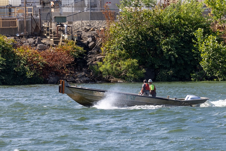 The U.S. Army Corps of Engineers Pittsburgh District uses explosives to breach the fixed-crest dam at Monongahela River Locks and Dam 3 near Elizabeth, Pennsylvania, July 10, 2024.
