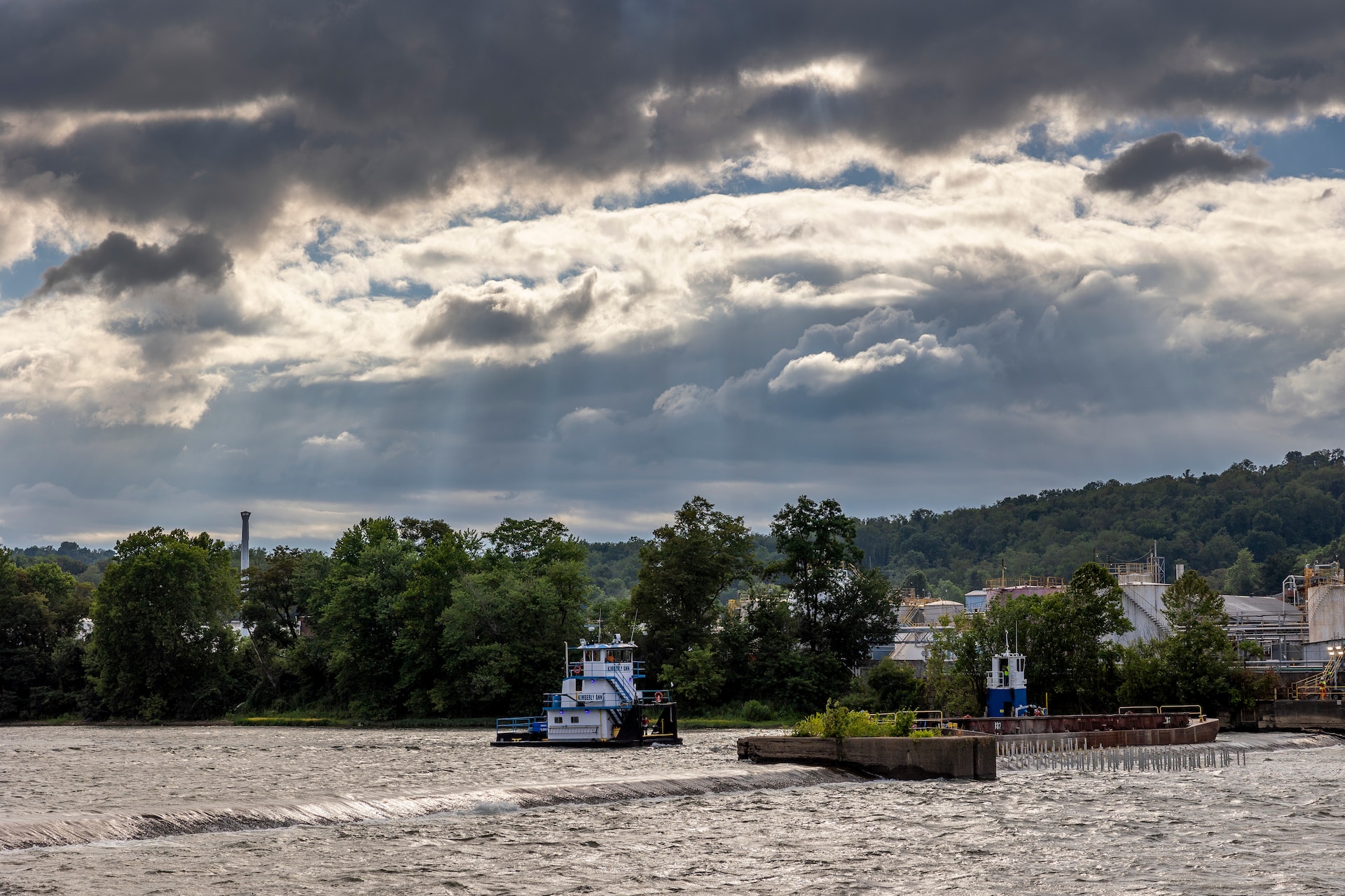 The U.S. Army Corps of Engineers Pittsburgh District uses explosives to breach the fixed-crest dam at Monongahela River Locks and Dam 3 near Elizabeth, Pennsylvania, July 10, 2024.