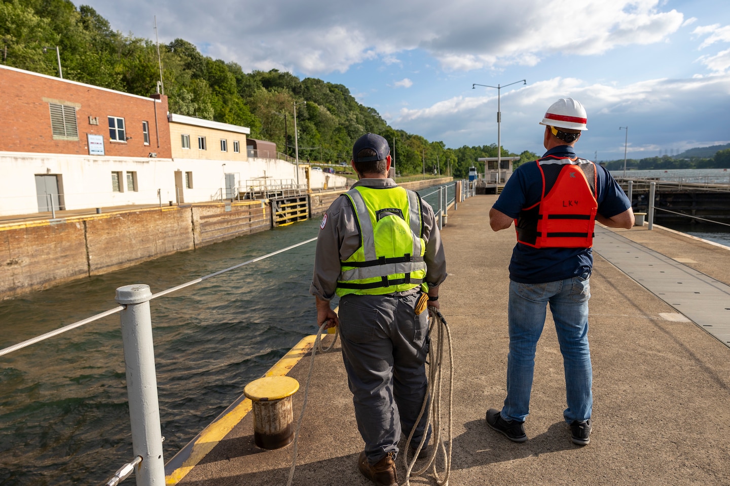 The U.S. Army Corps of Engineers Pittsburgh District uses explosives to breach the fixed-crest dam at Monongahela River Locks and Dam 3 near Elizabeth, Pennsylvania, July 10, 2024.