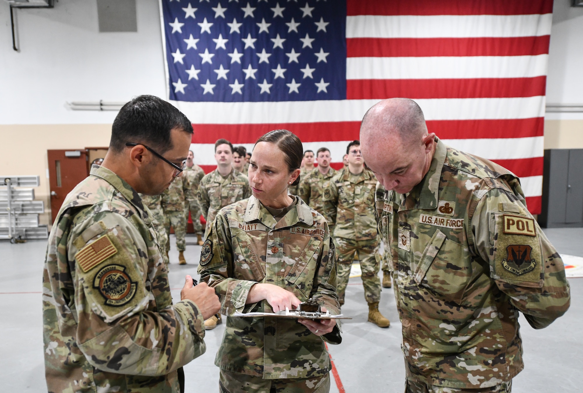 Officer speaks to enlisted