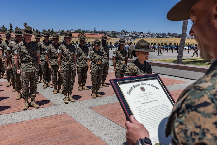 MCRD San Diego Meritorious Promotions – July 2024