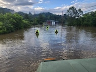 Vermont Army National Guard Soldiers supported Vermont Emergency Management Urban Search and Rescue Teams conducting health and welfare checks and evacuating people during flash flooding July 10-11, 2024, in Barre, Vermont. Before the storm, Vermont Gov. Phil Scott approved the activation of approximately 15 Soldiers and seven high-water vehicles to prepare for flash flooding.