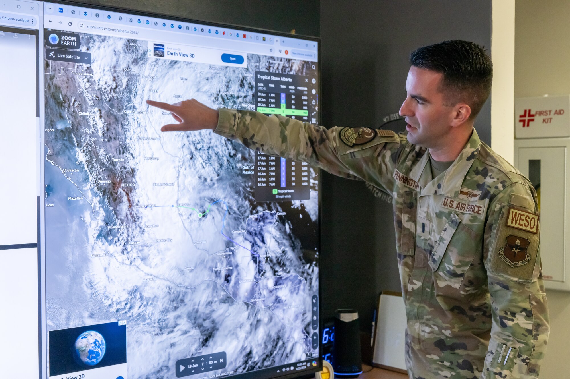 When Tropical Storm Alberto, this season’s first named storm, threatened the Acuña region, Del Rio and Laughlin AFB, the 47th Operation Support Squadron (OSS) weather flight jumped into action.