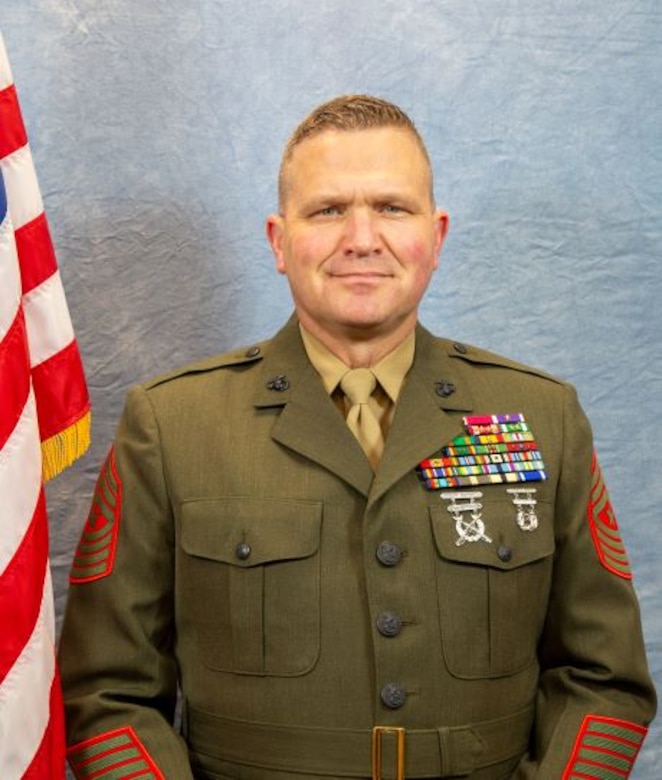 Sergeant Major Michael W. Hensley, United States Marine Corps. Director, Marine Corps Senior Enlisted Academy and College of Enlisted Military Education.