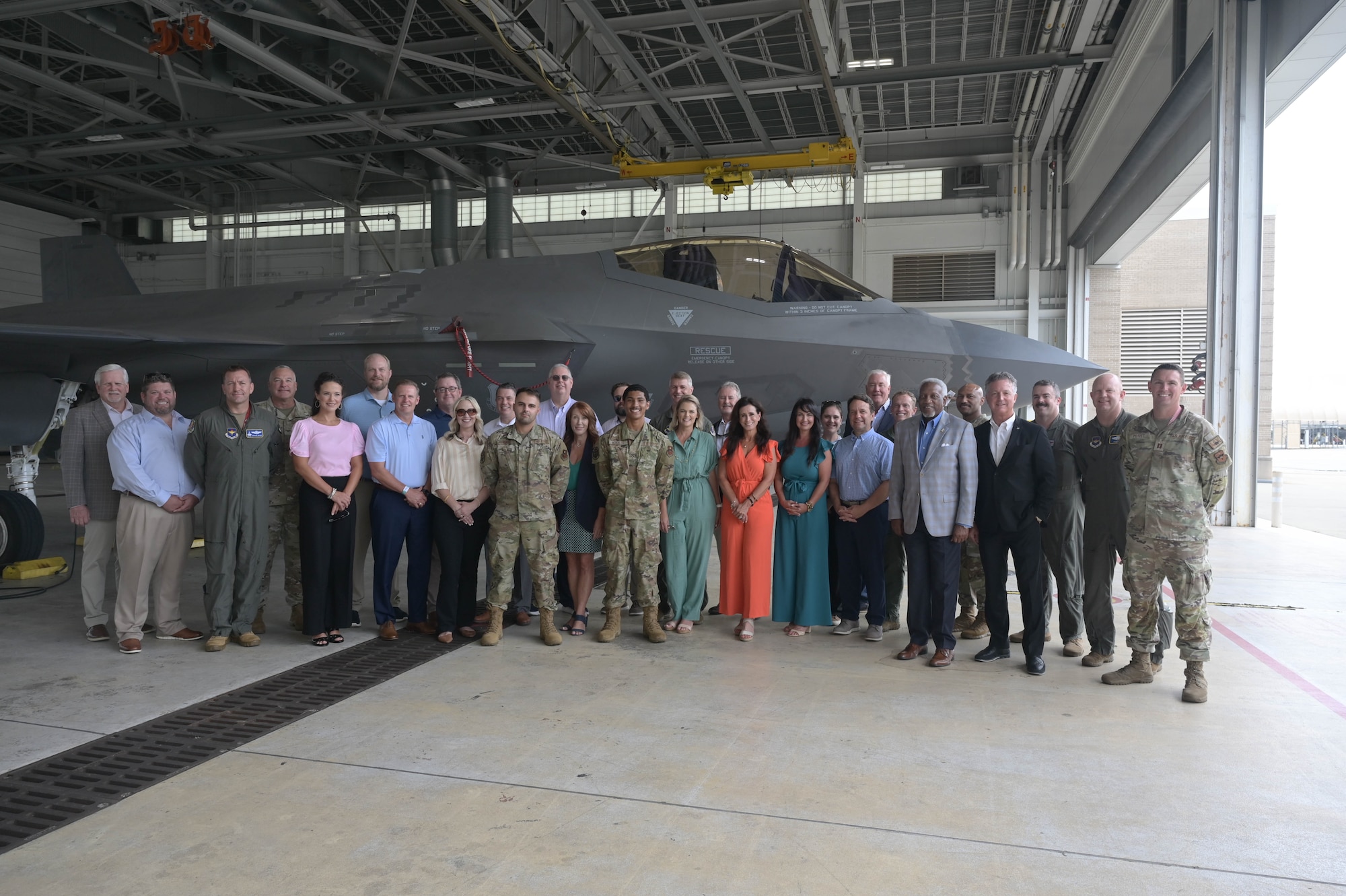 The 33rd Fighter Wing hosted an immersion tour for community leaders from the surrounding areas of Ebbing Air National Guard Base, Arkansas, July 10, 2024.