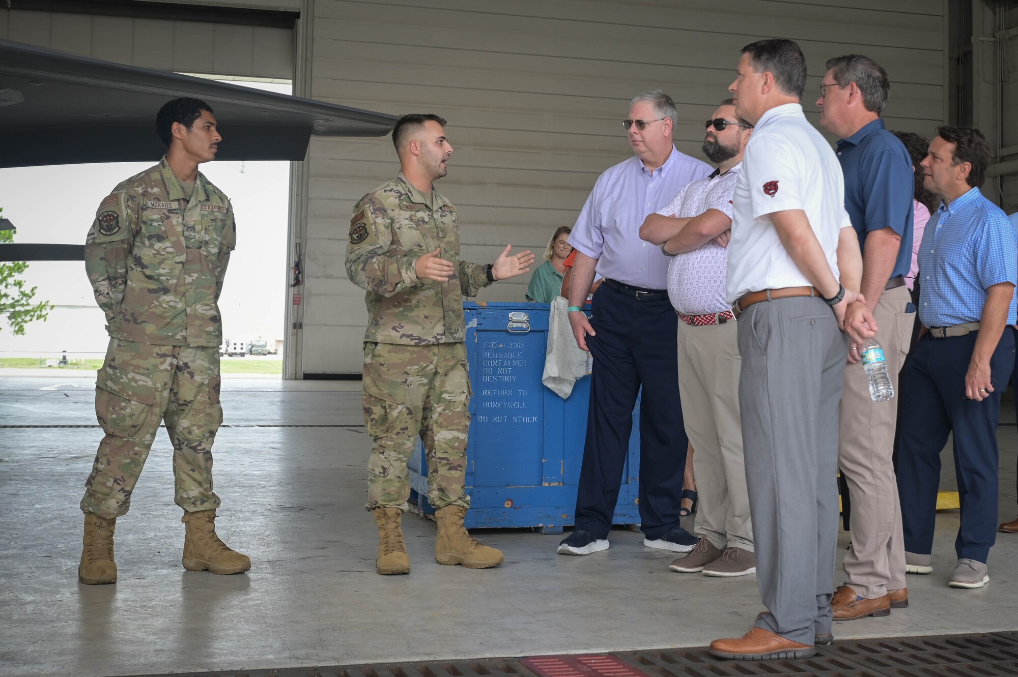 The 33rd Fighter Wing hosted an immersion tour for community leaders from the surrounding areas of Ebbing Air National Guard Base, Arkansas, July 10, 2024.