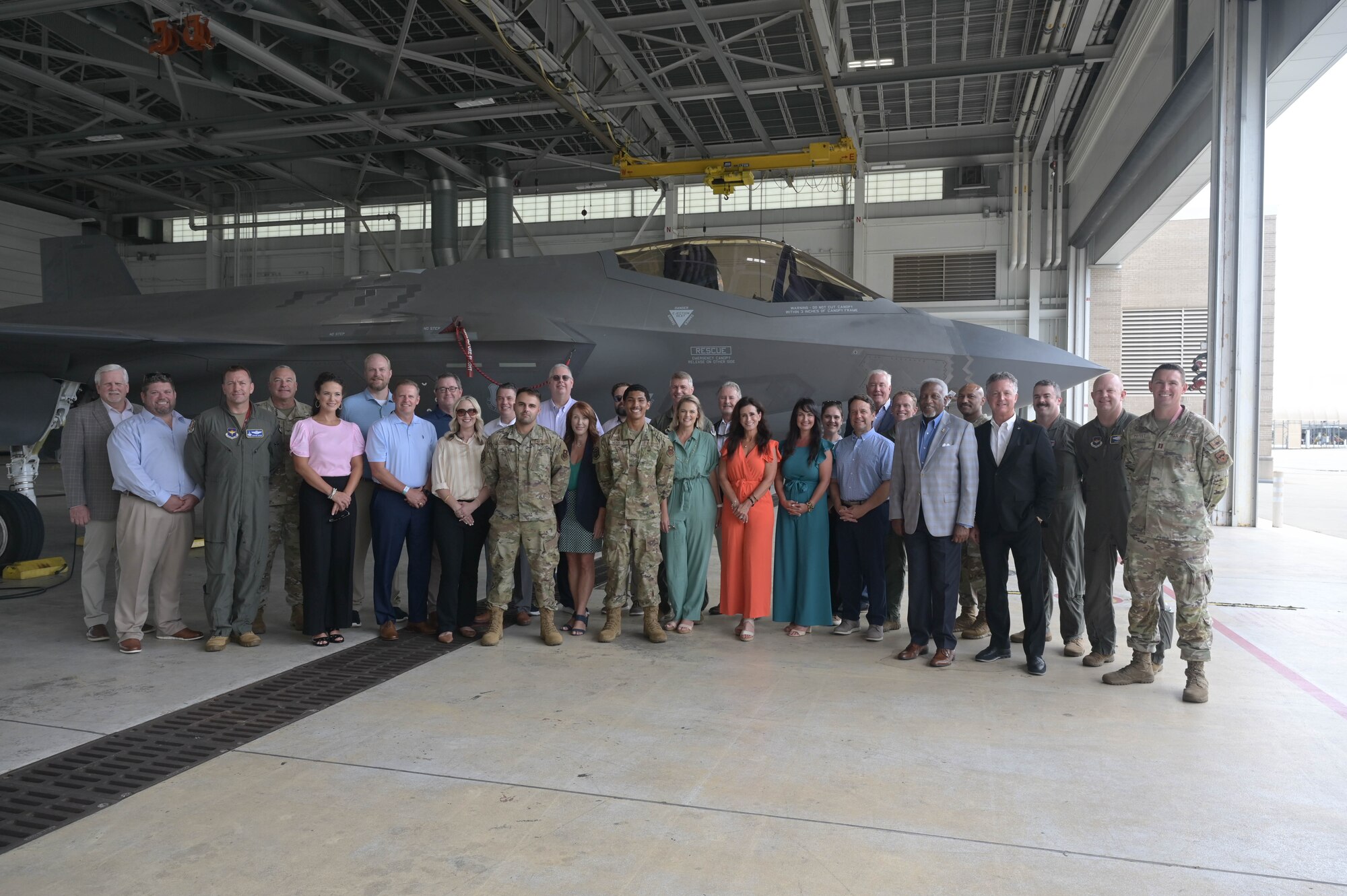 The 33rd Fighter Wing hosted an immersion tour for community leaders from the surrounding areas of Ebbing Air National Guard Base, Arkansas, July 10, 2024.