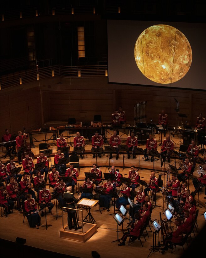 On April 21, 2024, the Marine Band performed its annual gala concert at the Music Center at Strathmore, and celebrated the 150th anniversary of Gustav Holst's birth with a performance of his monolithic masterpiece: The Planets.
