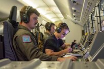 ROMANIA (July 9, 2024) Sailors assigned to Patrol Squadron (VP) 45 conduct flight operations aboard a P-8A Poseidon Aircraft as part of the 28th iteration of the annual exercise Breeze 2024, July 9, 2024. Led by the Bulgarian Navy and scheduled in the Black Sea, Breeze 2024 is focused on anti-submarine warfare, search and rescue, force protection/anti-terrorism operations, maritime interdiction operations and anti-piracy mission areas. (U.S. Navy photo by Mass Communication Specialist 2nd Class Jonathan D. Berlier)