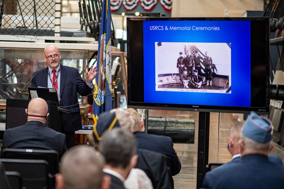 2021-Chief USCG Historian Scott Price Delivers Lecture at NHHC