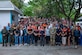 A photo of a large group of people posing for a photo.