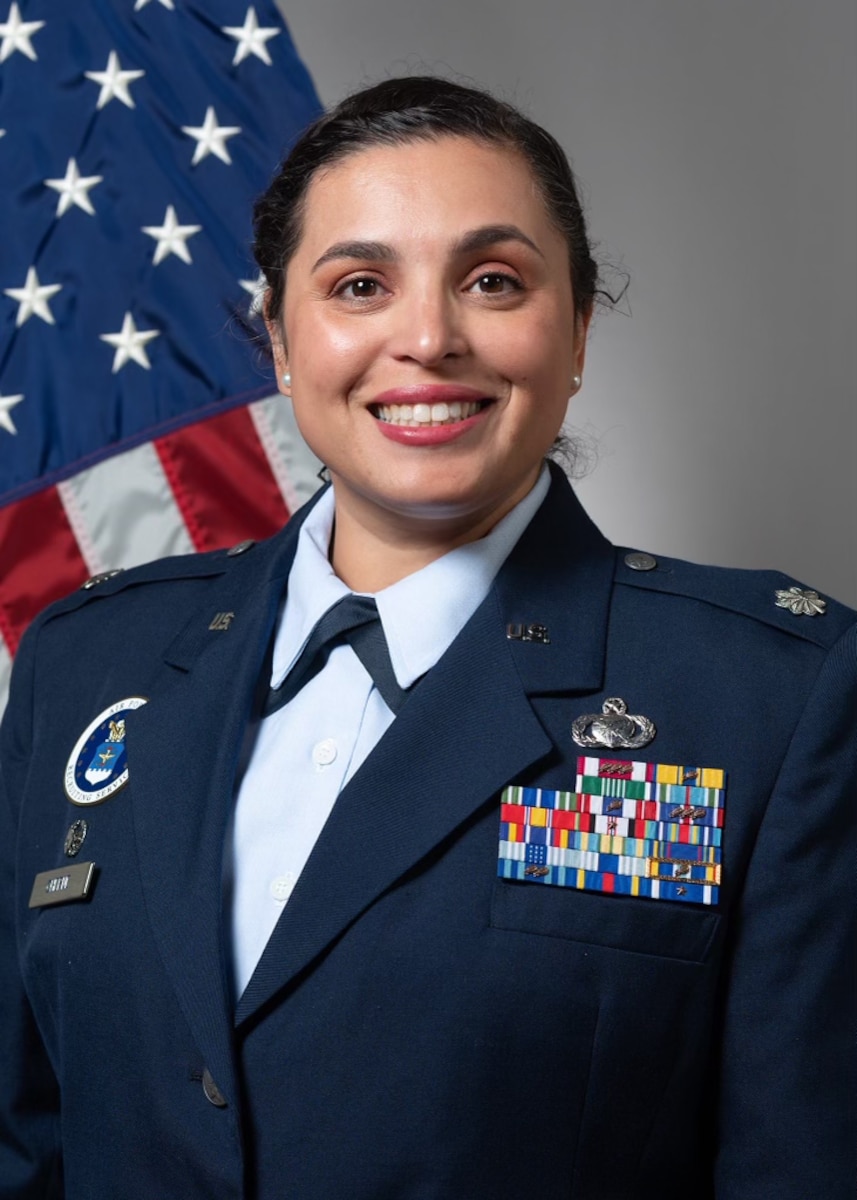 This is the official photo of Lt. Col.Natassia Cherne, 361st Recruiting Squadron commander.
