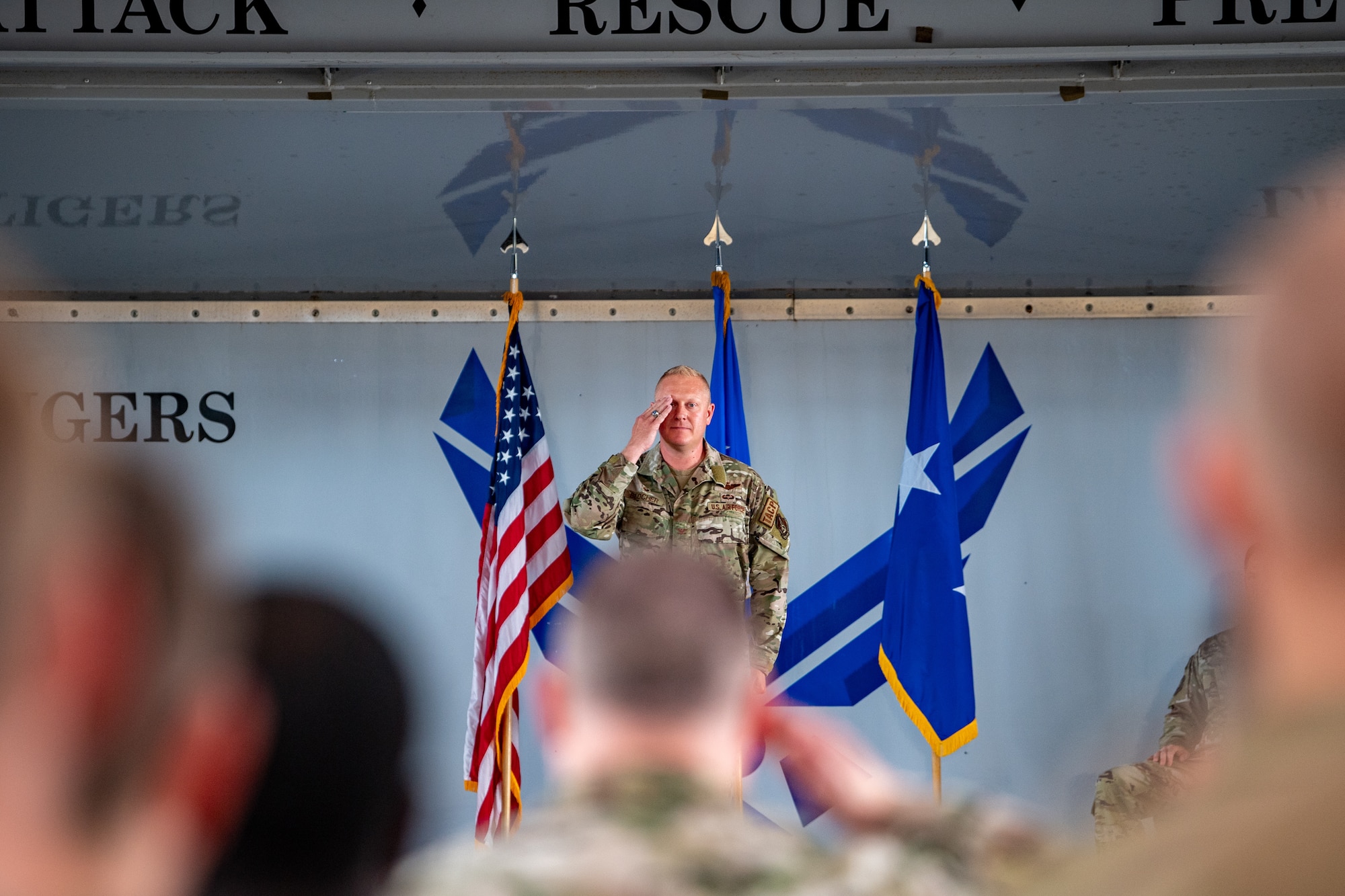 Airmen salute