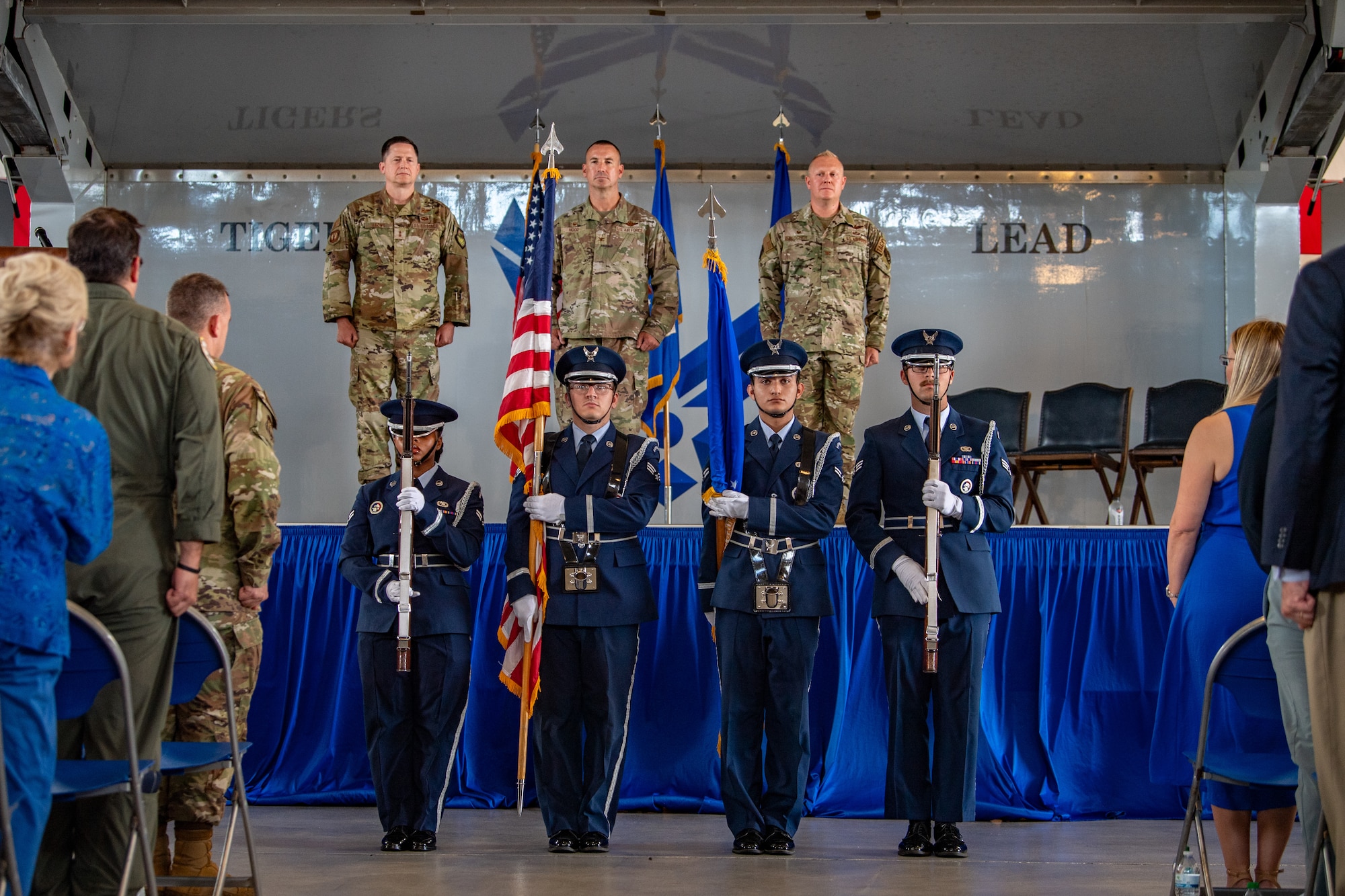 Airmen stand