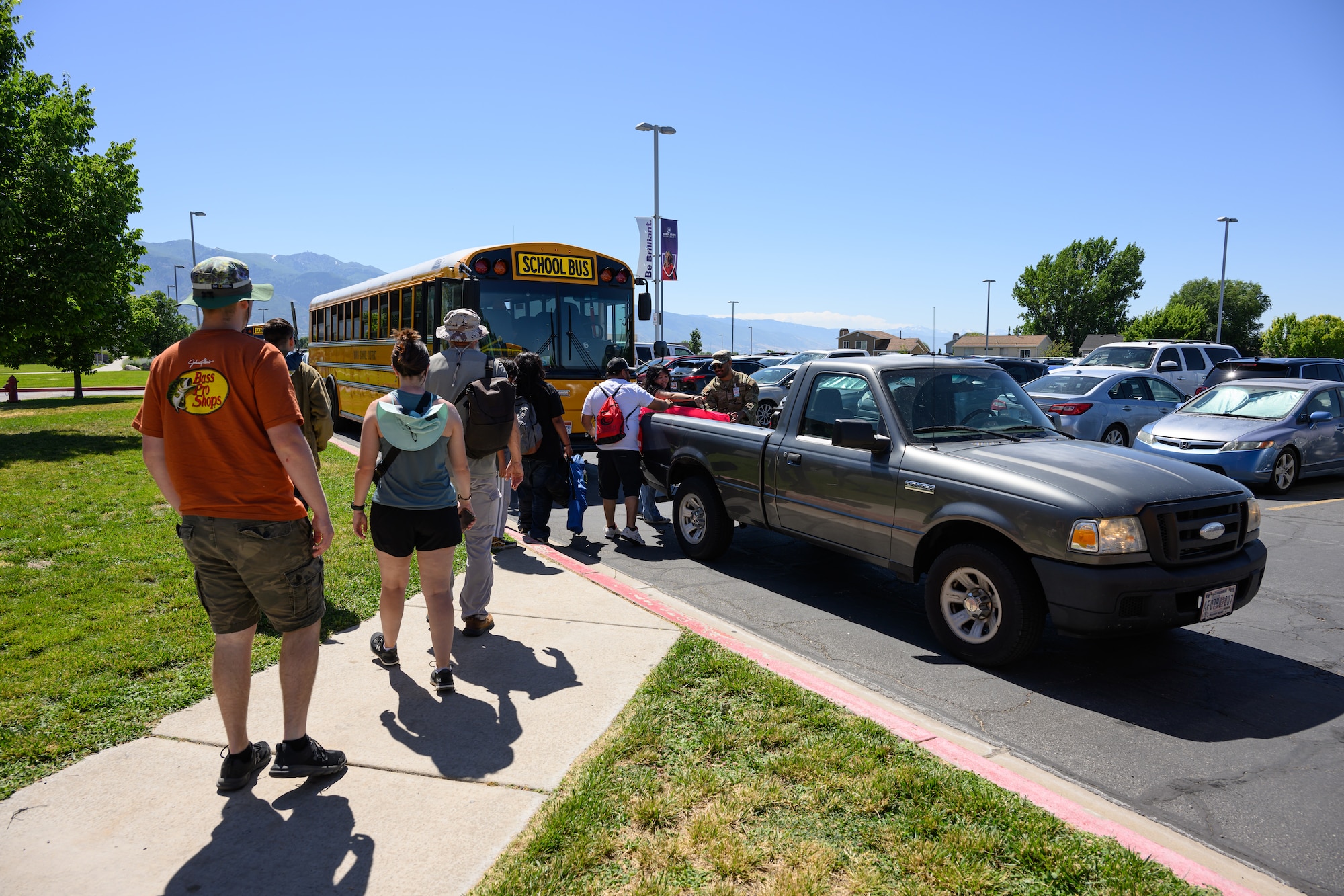 Assists air show attendees with baggage at the Weber State University Davis Campus