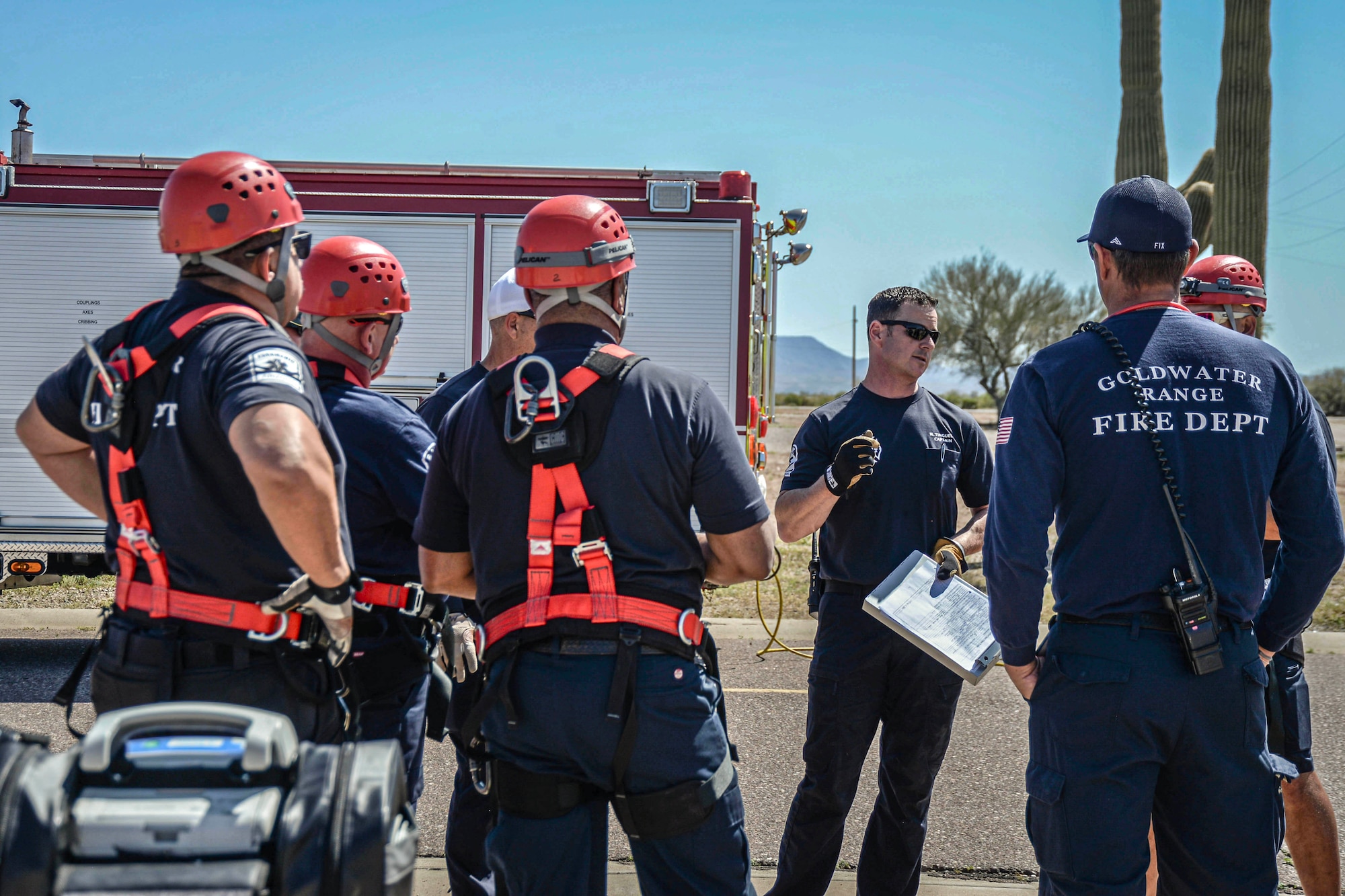 Goldwater Range Fire Department team prepares for confined space training exercise