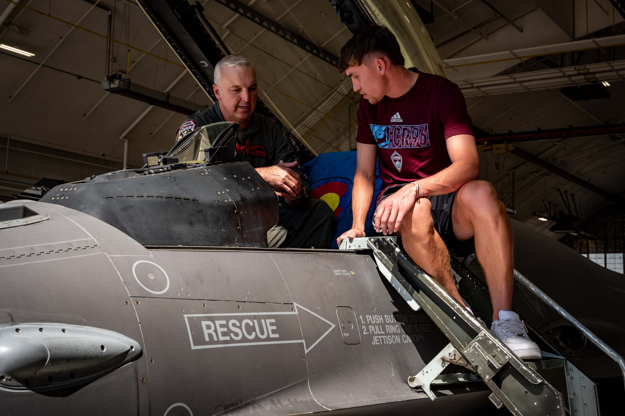 man sits on jet
