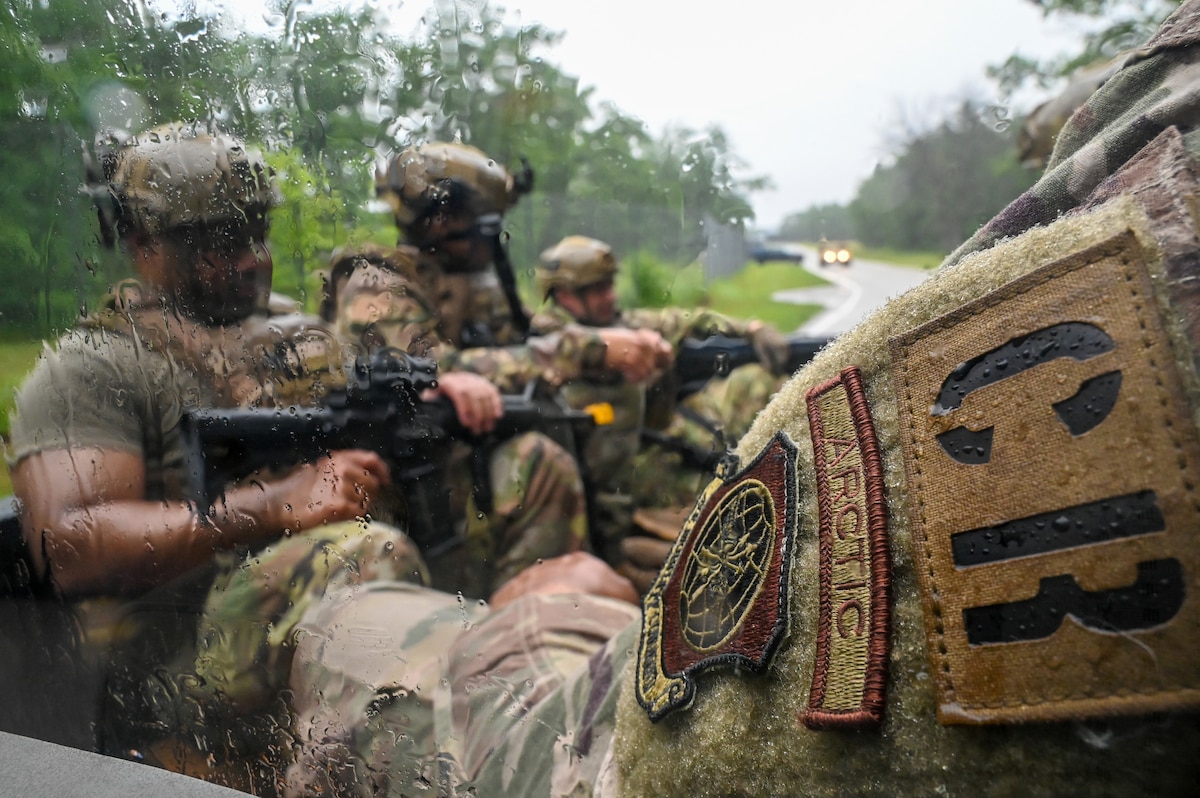 The 433rd Contingency Response Team, performed at the Contingency Location Operations Rehearsal (CLOR 24) at the Combat Readiness Training Center in Alpena, Michigan June 25, 2024, and travelled via a convoy after performing fire team procedures and combat tactics through battle drills.