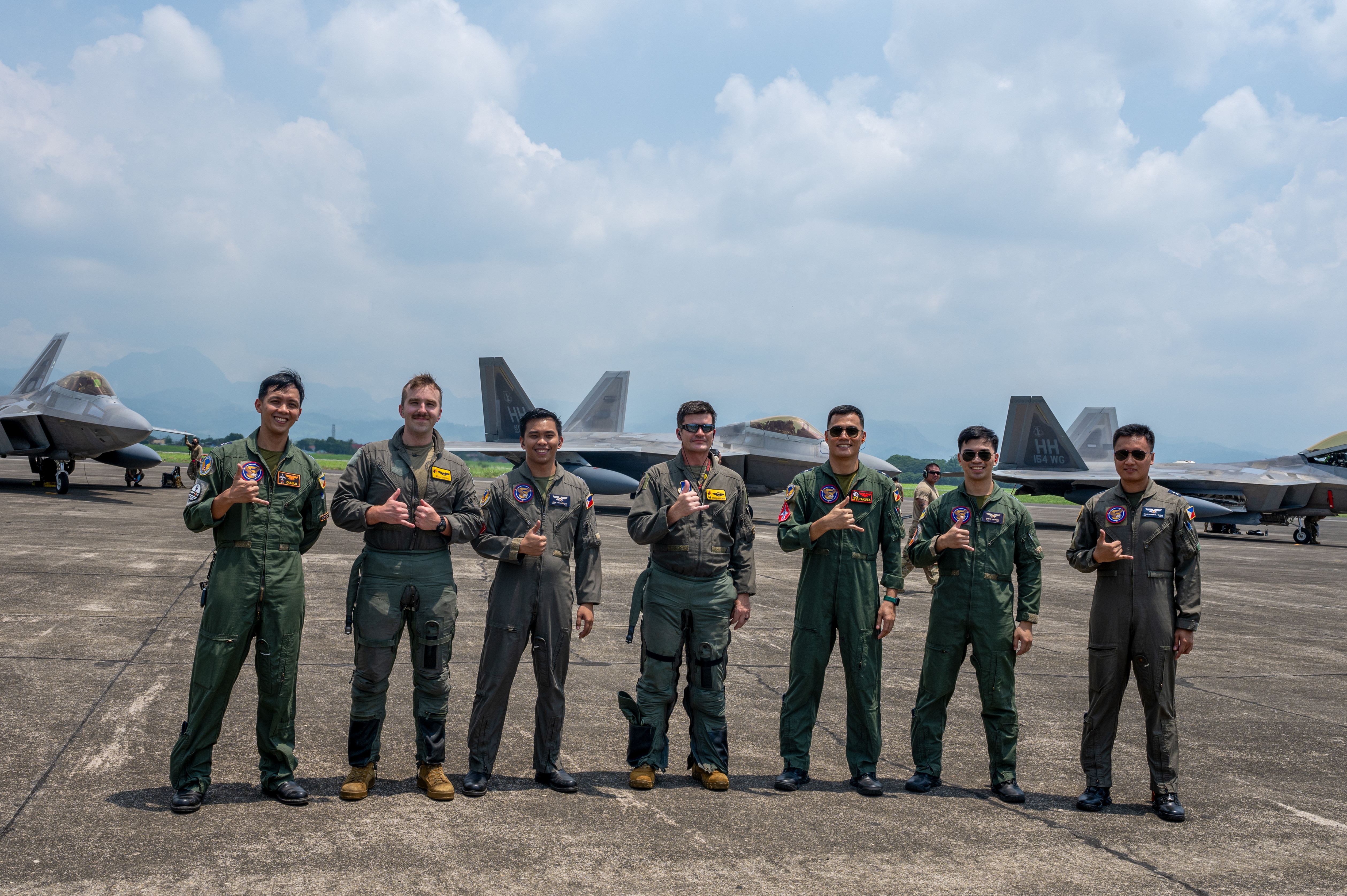 Hawaiian Raptors Land at Basa Air Base in Philippines