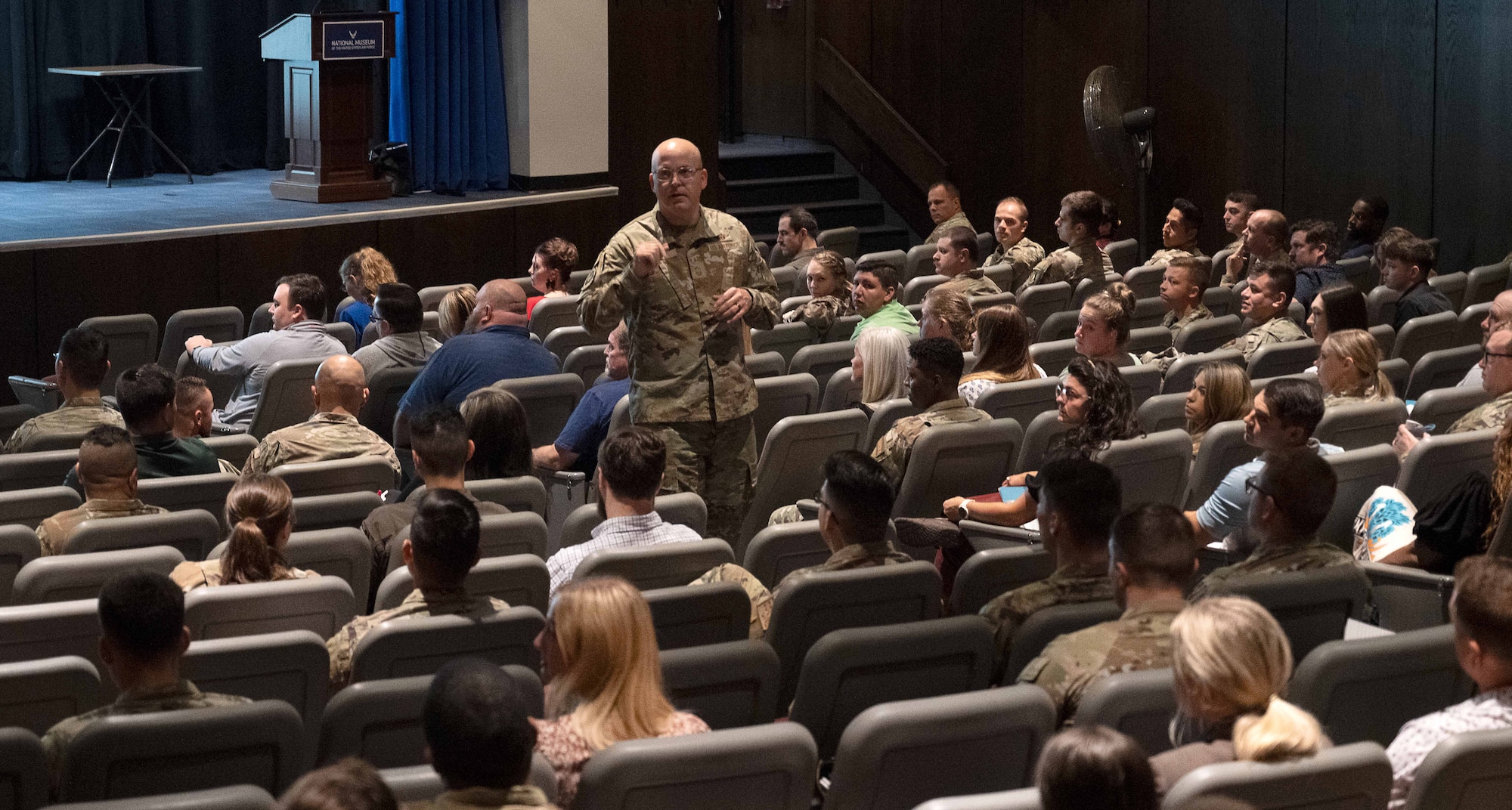 AFMC Command Chief Master Sgt. James (Bill) E. Fitch II shares his top leadership practices with participants during Agile Patriot 2024.