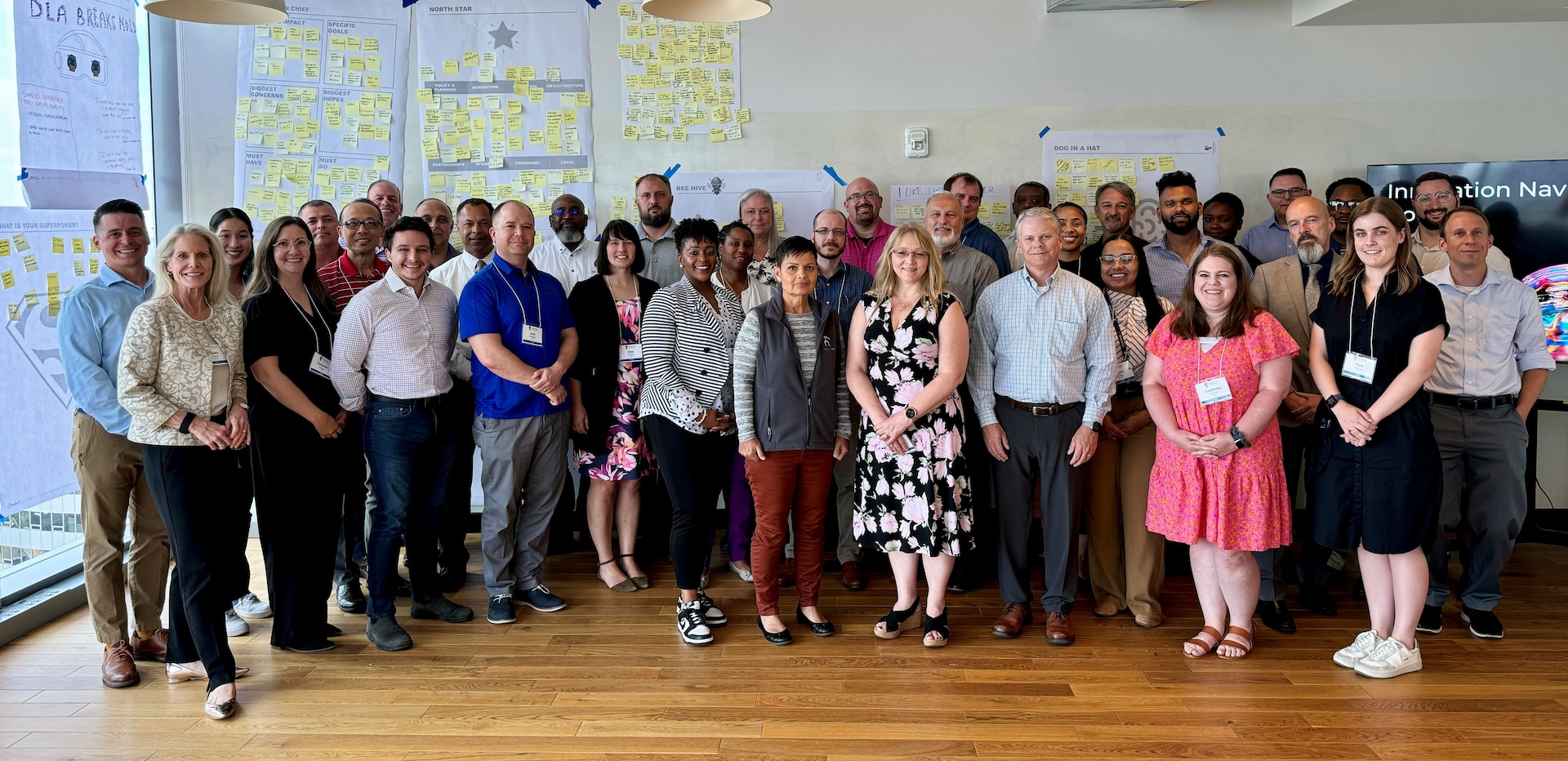 group photo of DLA leaders and course instructors