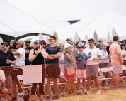 Spectators at the 18th annual California Capital Airshow (CCA) react to maneuvers performed by the United States Air Force (USAF) Thunderbirds Air Demonstration Squadron “Thunderbirds” at Mather Airport, California, July 13, 2024.
