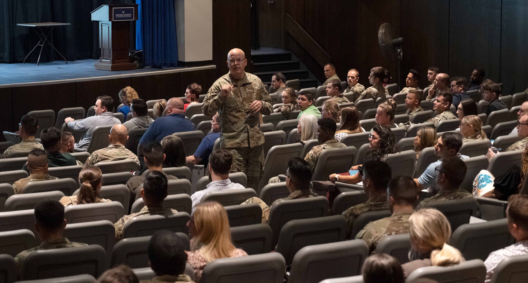 AFMC Command Chief Master Sgt. James (Bill) E. Fitch II shares his top leadership practices with participants during Agile Patriot 2024.