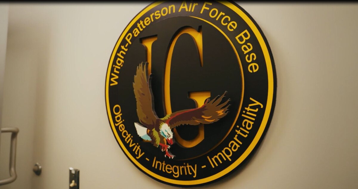 The 88th Air base Wing Inspector General Office logo is pictured on Wright-Patterson AFB, Ohio, April 8, 2024.