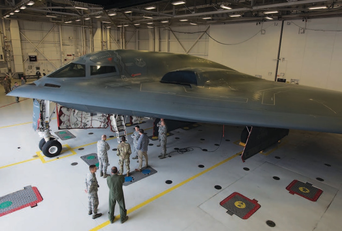 Students with Command and General Staff College Nuclear Enterprise Course toured “Spirit of Florida” B-2 from 509th Bomb Wing, April 23, 2019,
on Whiteman Air Force Base, Missouri