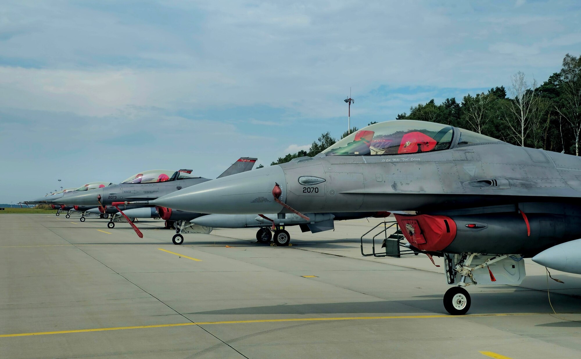 Six U.S. Air Force F-16 Fighting Falcons assigned to the 138th Fighter Wing at Tulsa Air National Guard (ANG) Base, Oklahoma, will began operations at Łask Air Base, Poland