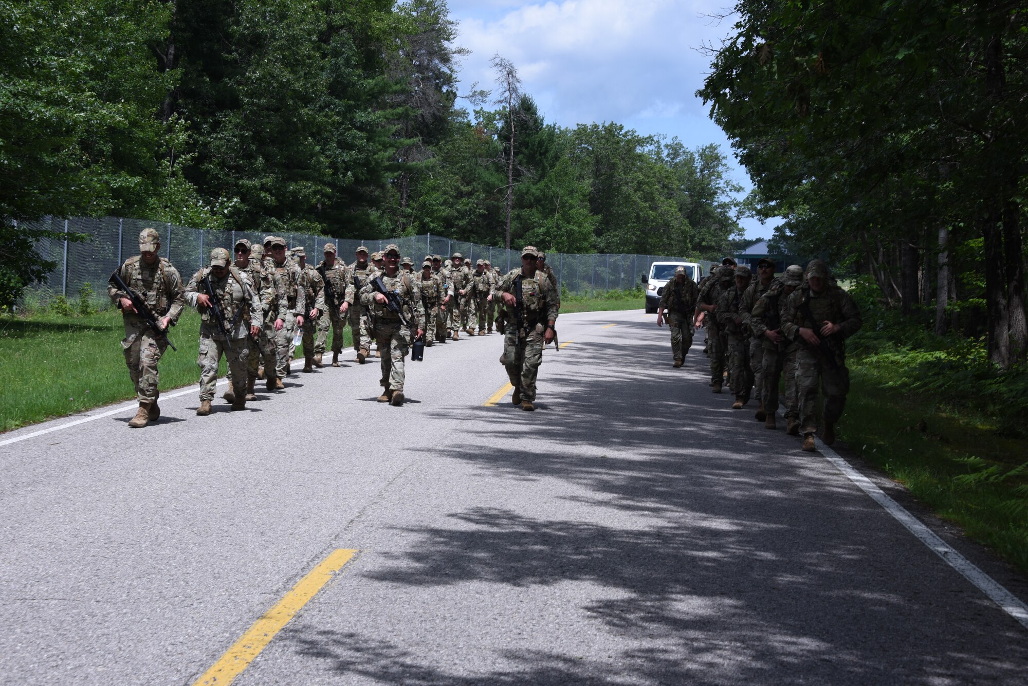 U.S. Air National Guard Security Forces Airmen of the Iowa Air National Guard ruck