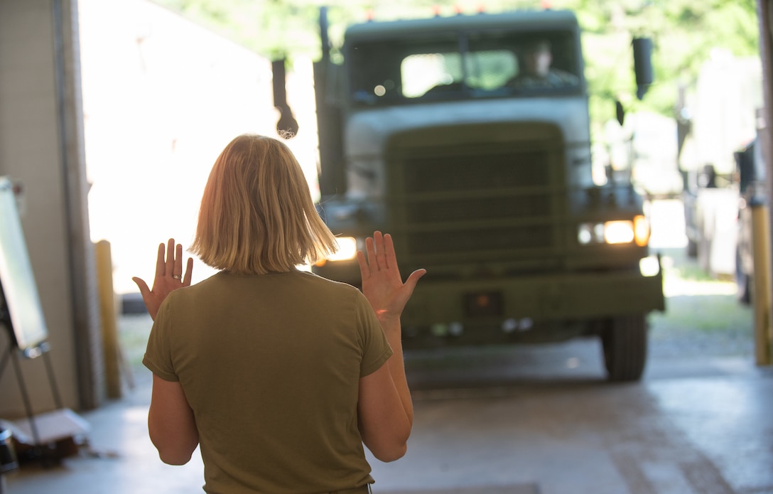 1710th Soldiers prep vehicles for line haul mission