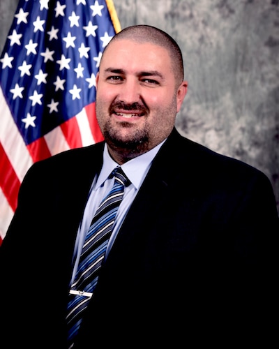 The Air Force Institute of Technology's Civil Engineer Instructor, Craig DeBeni, is awarded the 2023 Air Force Association Lisa S. Disbrow Outstanding Civilian of the Year.