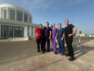 Members of the Vermont Air National Guard pose for a group photo during a multi-national medical exercise in Kédougou, Senegal, led by the Vermont National Guard on June 5, 2024. The exercise included Airmen and Soldiers with the Vermont and New Hampshire National Guard, medical teams with the Austrian and Senegalese armed forces who all worked alongside hospital teams located locations throughout Senegal.