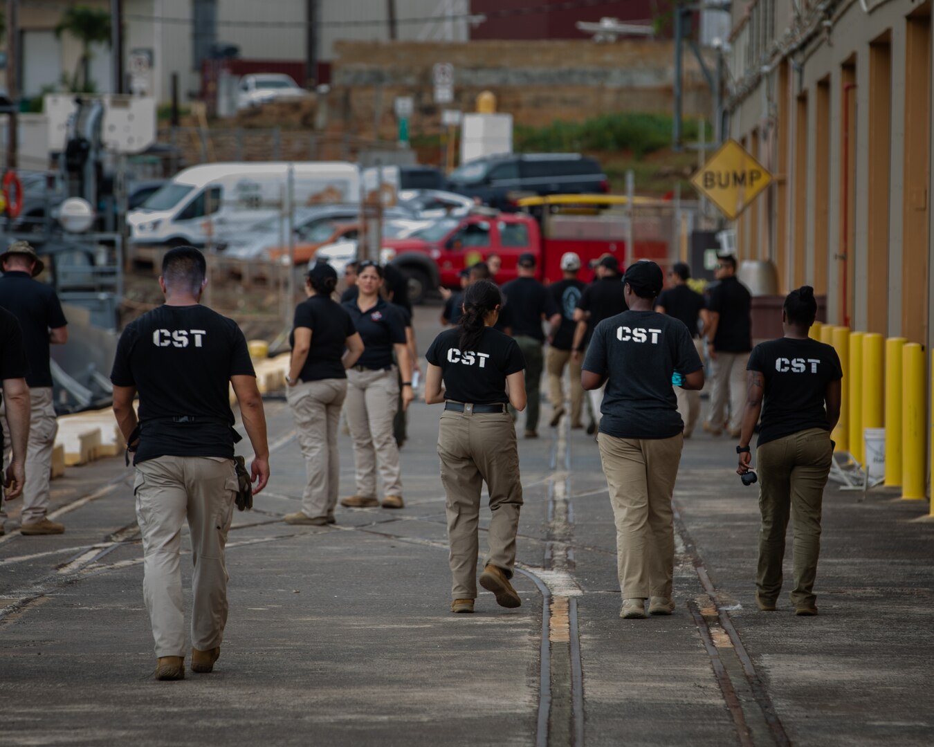 Members of 33rd Weapons of Mass Destruction-Civil Support Team (WMD-CST) attend a joint training with emergency response agencies, the Hawaii National Guard, and a half dozen other integrated CST teams and CBRNE Enhanced Response Force Packages (CERFP) in Lihue, Hawaii, on June 7, 2024. The exercise poised military and civilian response partners to better integrate capabilities when disaster strikes.