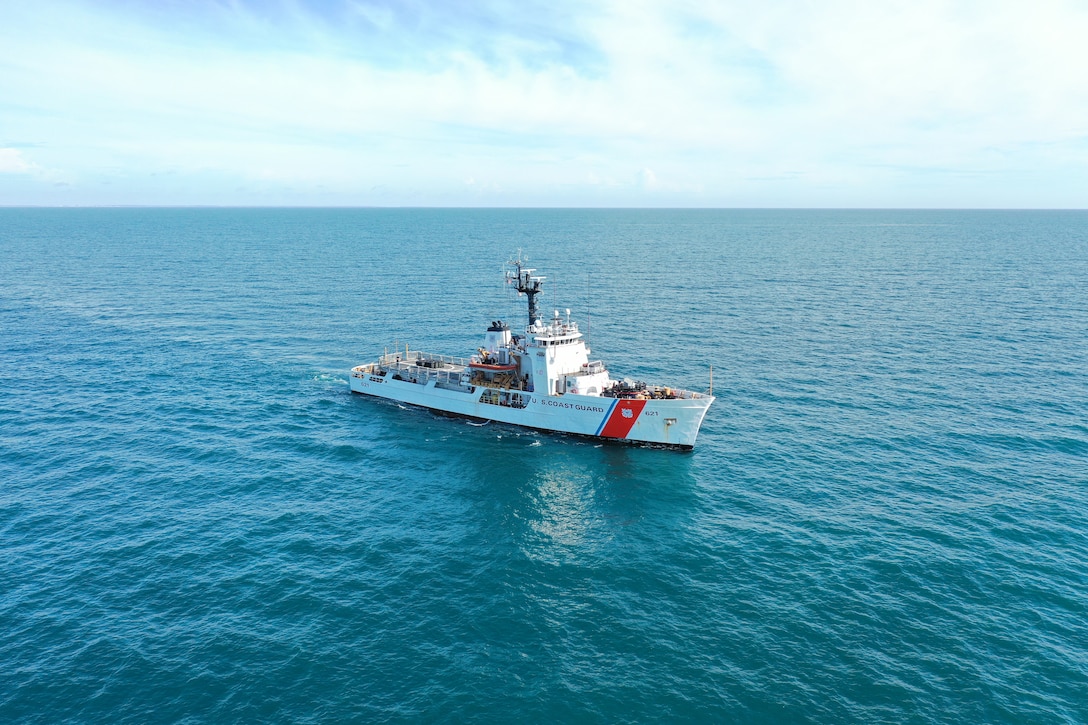 The crew of Coast Guard Cutter Valiant (WMEC 621) returned to Naval Station Mayport, July 20, after completing a 53-day patrol in the Caribbean Sea. The Coast Guard Cutter Valiant crew patrolled over 7,800 nautical miles in the Caribbean Sea, conducting a variety of operations in support of Coast Guard District 7. (U.S. Coast Guard courtesy photo)