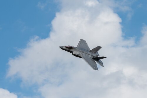 F-22 in flight