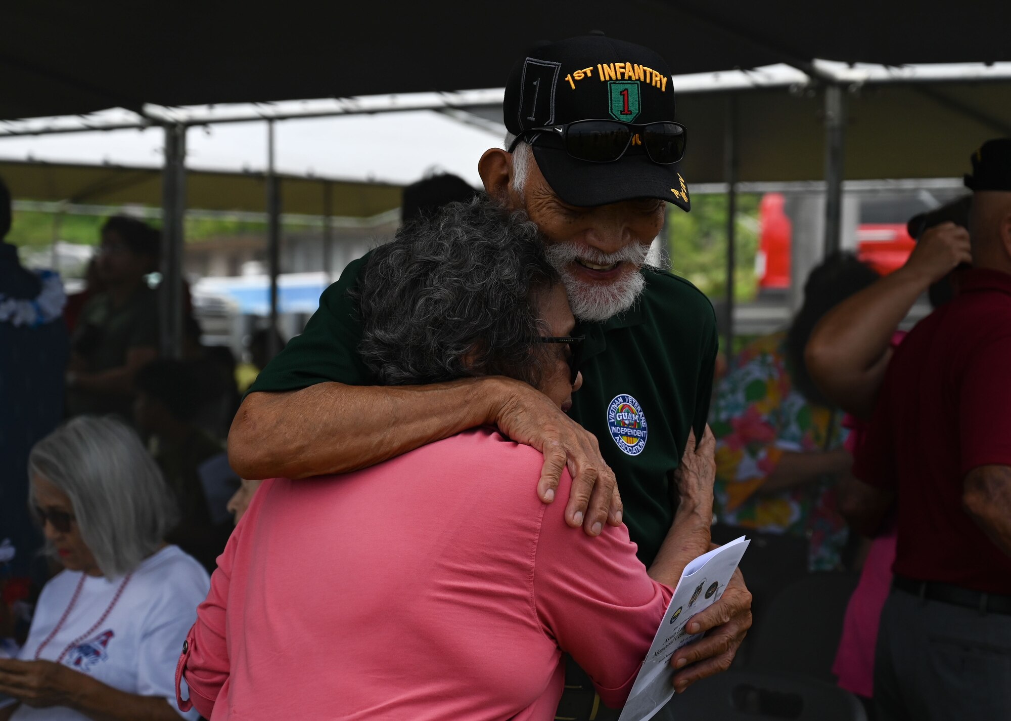 Service members were commemorated for dedication to serving the country, and World War II survivors were honored for their bravery and endurance during the Japanese occupation over 80 years ago. (U.S. Air Force photo by Airman 1st Class Natasha Ninete)
