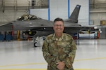 Master Sgt. Tom Krob, an aircraft hydraulic systems specialist, 148th Fighter Wing, Minnesota Air National Guard, stands in front of an F-16 Fighting Falcon at the Duluth Air National Guard Base. Krob is retiring in July 2024 with more than 42 years of service to his state and nation.